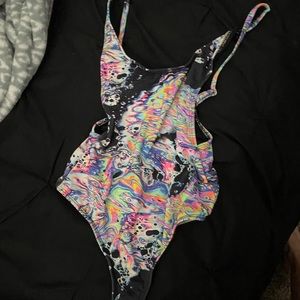 Body suit I wore to edc 🌈🌸